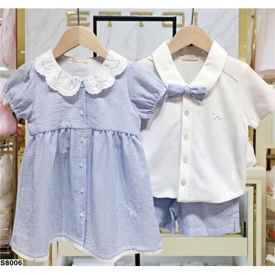 S8006 SET KẺ XANH ĐÔI CHO BÉ TRAI VÀ BÉ GÁI