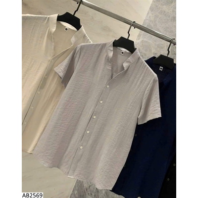 AB2569 ÁO SƠ MI CỘC TAY CHO NAM IN BLUE