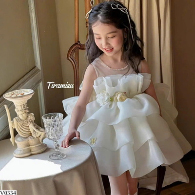 V0334 VÁY BÈO TẦNG CÔNG CHÚA