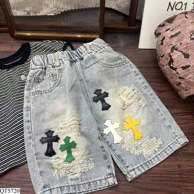 QT5720 QUẦN SHORT JEANS RÁCH BÉ TRAI