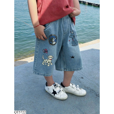 QT5722 QUẦN SHORT JEANS CÚN CHO BÉ