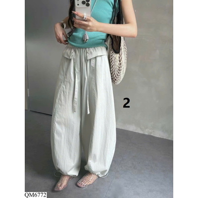 QM6772 QUẦN ỐNG RỘNG DÁNG BOM NỮ