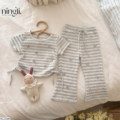 SG3248 SET KẺ XÁM CHO BÉ NHÀ NINGLI