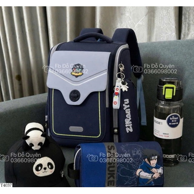 T4037 COMBO BALO TONE XANH SASUKE BÉ TRAI
