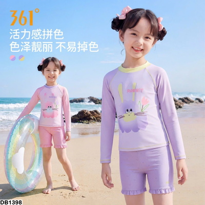 DB1398 BỘ BƠI DÀI TAY CHO BÉ GÁI