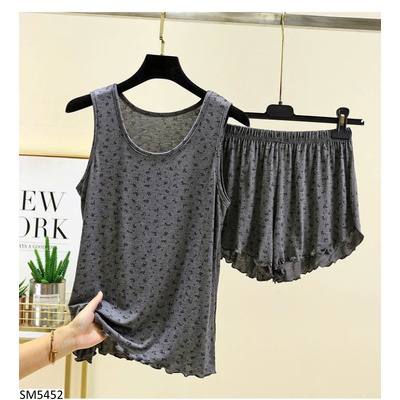 SM5452 SET ĐỒ MẶC NHÀ HOA NHÍ SÁT NÁCH