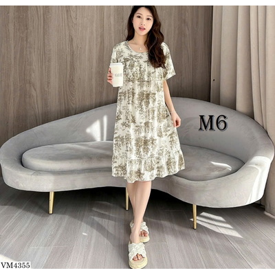 VM4355 VÁY NGỦ HOẠ TIẾT HOA NHẸ NHÀNG