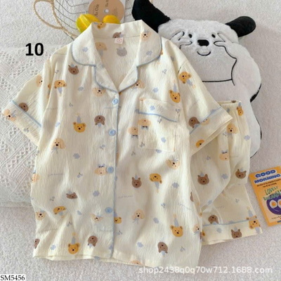 SM5456 BỘ PIJAMA CỘC NỮ