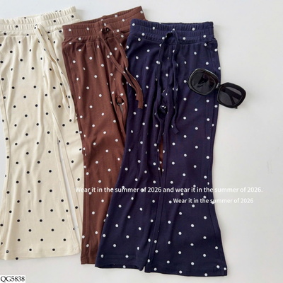 QG5838 QUẦN ỐNG LOE CHẤM BI CHO BG
