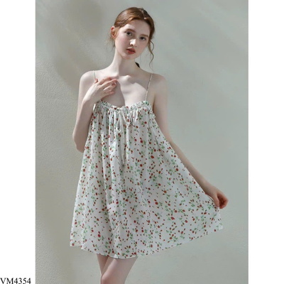 VM4354 VÁY NGỦ 2 DÂY HOA NHÍ