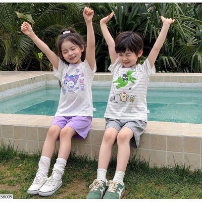 S8009 BỘ SHORT HOẠT HÌNH CHO BÉ