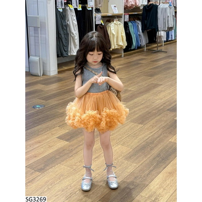 SG3269 SET ÁO SÁT NÁCH MIX CHÂN VÁY VOAN