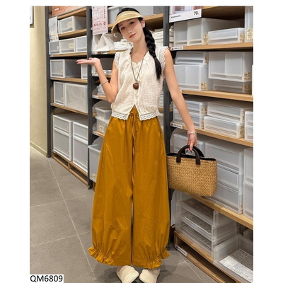 QM6809 QUẦN BAGGY THÔ GẤU NHÚN BÈO