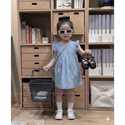 VN3005.01 VÁY JEAN ĐÍNH THỎ