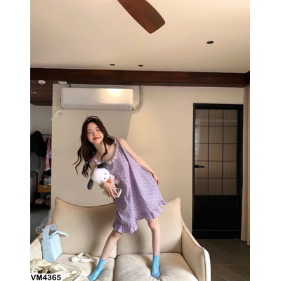 VM4365 VÁY NGỦ HOA NHÍ MẶC NHÀ CHO NỮ