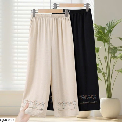 QM6827 QUẦN SUÔNG GẤU THÊU HOA