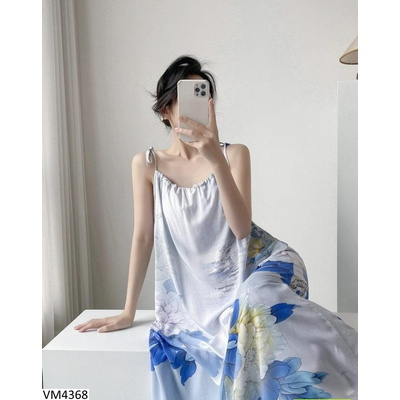 VM4368 VÁY LANH HỌA TIẾT 2 DÂY