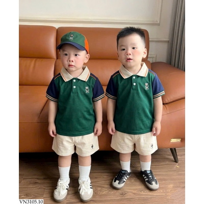 VN3105.10 SET POLO KÈM MŨ CHO BT