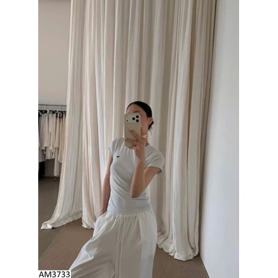 AM3733 ÁO PHÔNG CỔ TRÒN THÊU NGỰA W.G.W.E