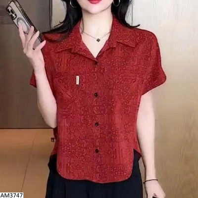 AM3747 ÁO SƠ MI NGẮN TAY HỌA TIẾT