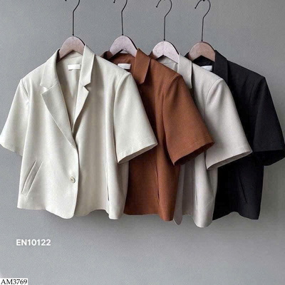 AM3769 ÁO BLAZER TAY NGẮN DÁNG LỬNG