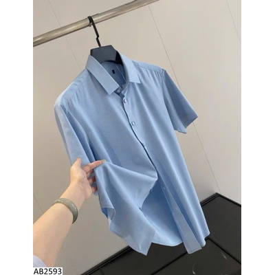 AB2593 ÁO SƠ MI CỘC TAY NAM IN BLUE