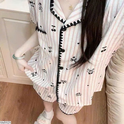 SM5525 BỘ PIJAMA CỘC TAY CHO NỮ