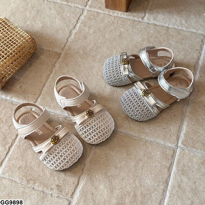GG9898 SANDAL LƯỚI QUAI DÁN CHO BÉ GÁI
