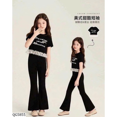 QG5855 QUẦN ỐNG LOE BÉ GÁI