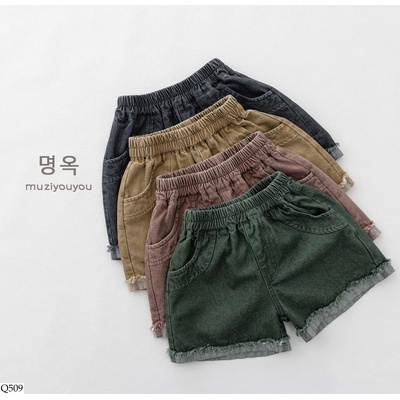 Q509 SHORT JEANS GẤP GẤU MZYY