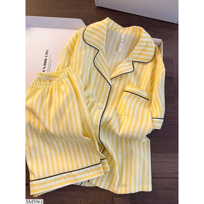 SM5561 BỘ PIJAMA KẺ CHO NỮ