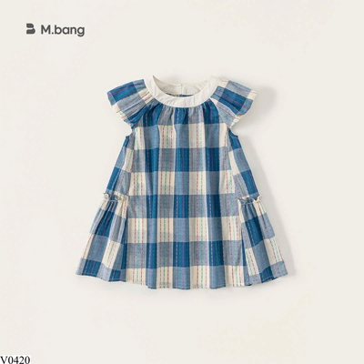 V0420 VÁY CÁNH TIÊN KẺ CARO BABYCITY