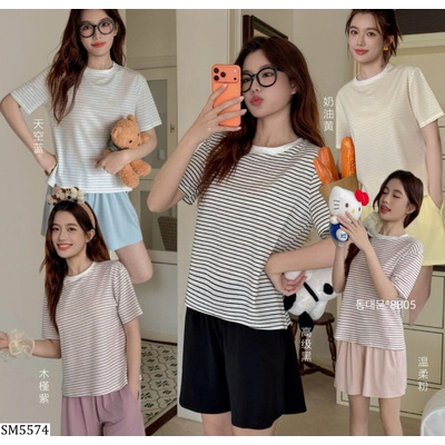 SM5574 BỘ CỘC COTTON KẺ