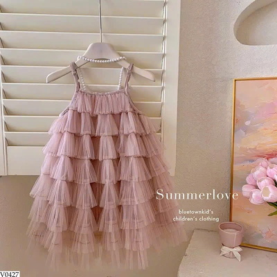 V0427 VÁY 2 DÂY XẾP TẦNG