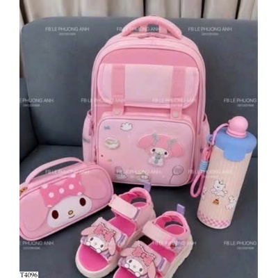 T4096 BALO, SANDAL, BÌNH NƯỚC TONE HỒNG