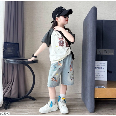 SG3390 ÁO GẤU MIX SHORT CÚN