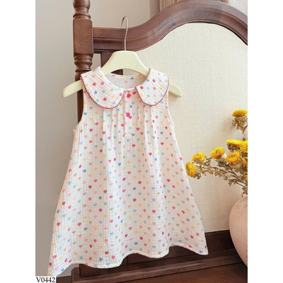 V0442 VÁY CÔNG CHÚA CỔ BẺ TRÁI TIM BG
