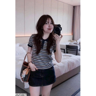 AM3887 ÁO POLO KẺ CHO NỮ W.G.W.E