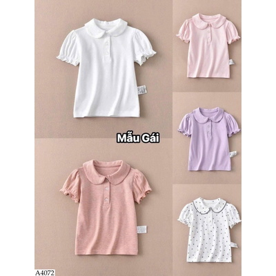 A4072 ÁO THUN CỔ SEN + POLO CHO BÉ