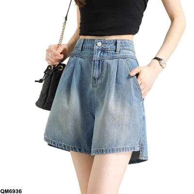 QM6936 QUẦN SHORT JEANS CẠP CAO CHO NỮ