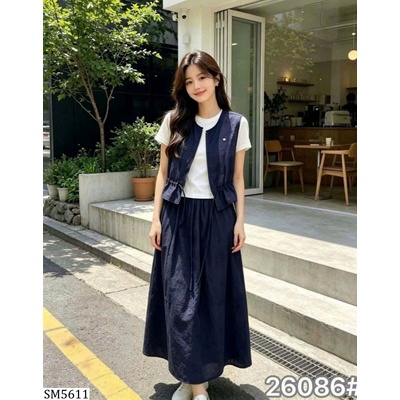 SM5611 SET VÁY GILE PHONG CÁCH HÀN QUỐC HÃNG ANNA