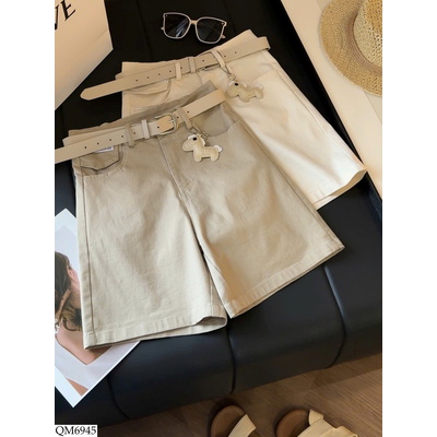 QM6945 QUẦN SHORT KAKI ỐNG RỘNG KÈM ĐAI
