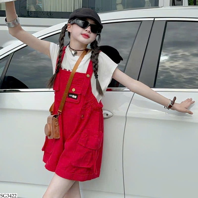 SG3422 SET ÁO YẾM JEAN CHO BG