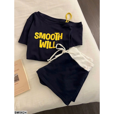 SM5624 BỘ NGỦ LỆCH VAI CHỮ VÀNG