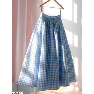 VM4429 CHÂN VÁY KẺ DÁNG DÀI CHO NỮ
