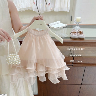 V0491 VÁY CỔ YẾM CHO BG