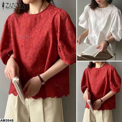 AM3948 ÁO SƠ MI REN TAY PHỒNG