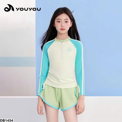 DB1434 BỘ ĐỒ BƠI DÀI TAY YOUYOU CHO BÉ GÁI
