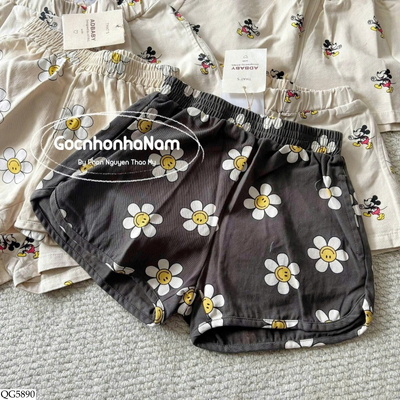 QG5890 QUẦN HOA, QUẦN MICKEY CHO BG