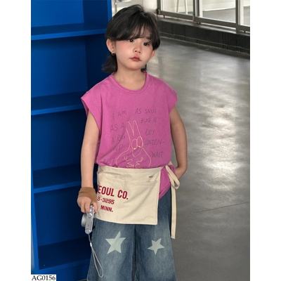 AG0156 TANKTOP HỒNG IN CHỮ BT